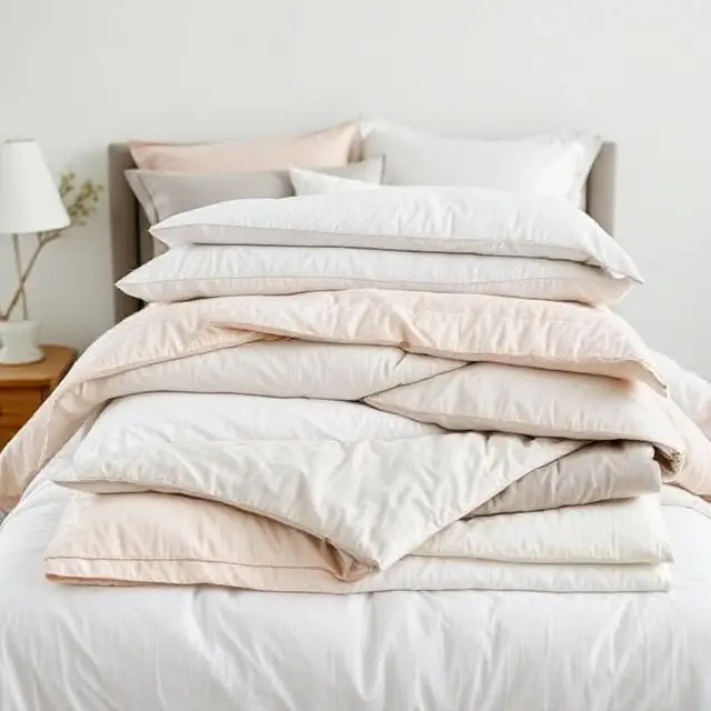 Close-up of fabric textures