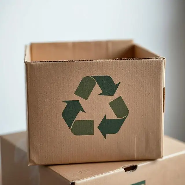 A recyclable cardboard box